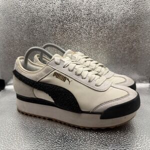 Size 8.5 Puma Roma Amor Heritage Sneakers Womens White Good‎ Platform 370947-01